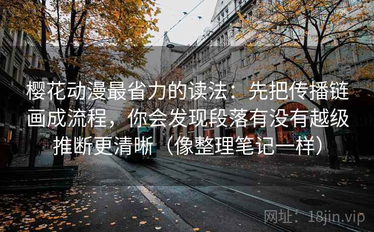 樱花动漫最省力的读法：先把传播链画成流程，你会发现段落有没有越级推断更清晰（像整理笔记一样）
